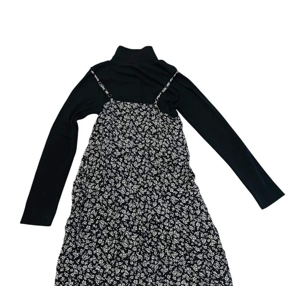 Art Class Flowered Dress w/turtle neck & sparkle ruffle tutu skirt Girl 10/12 - Picture 4 of 13